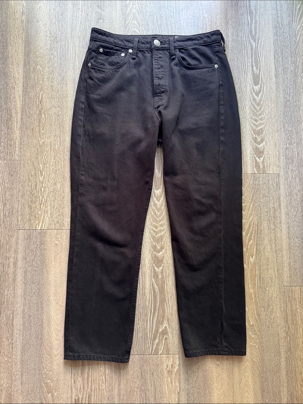 Rag & Bone Black Straight-Leg Jeans